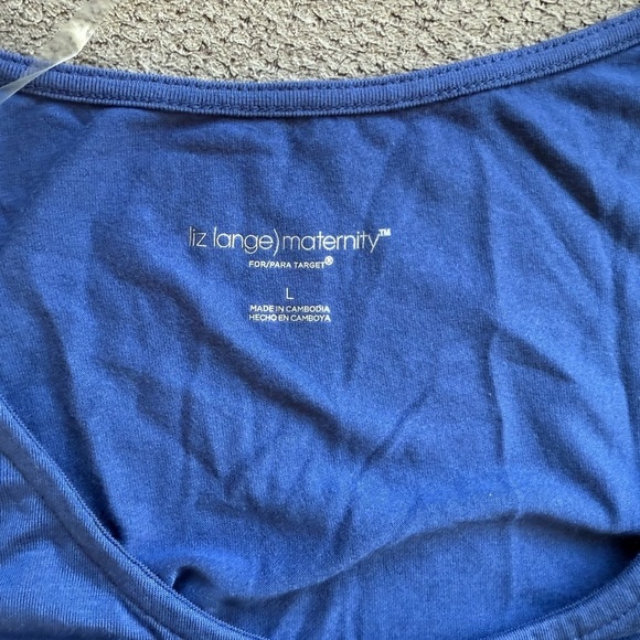 Liz Lange Maternity Elegant Blue Sleeveless Dress Large NWT - Picture 4 of 4